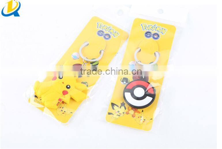 mini cartoon pokemon figures custom keychain for little gift