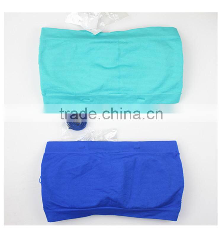 Tube Bra Girl Underwear Removable Straps Padded Tube Top Bra