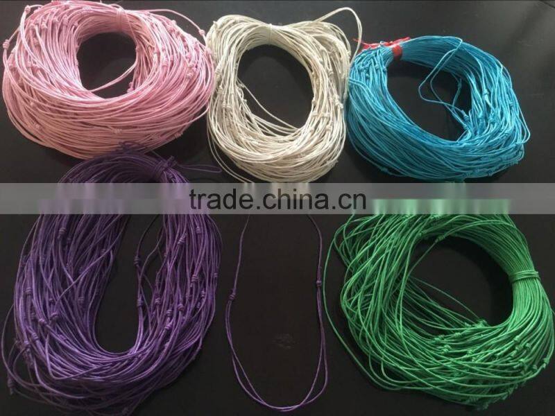 custom blue knotted wax cord necklace diy knot wax cord necklace with adjusted size for jewelry accessories 2017