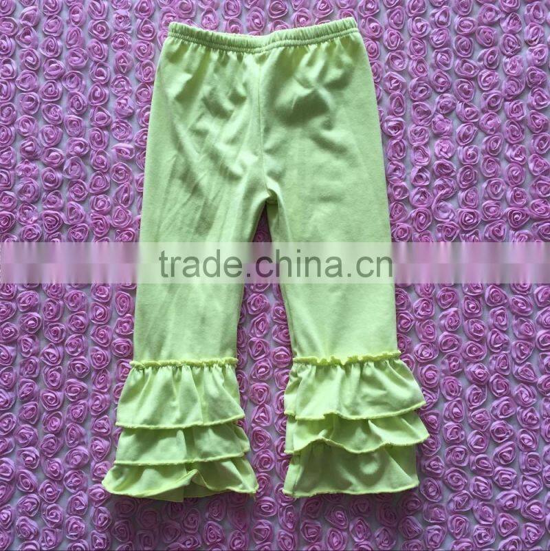 Persnickety Spring Cotton Girls Ruffle Pants Wholesale Baby Triple Ruffles Baby Pants