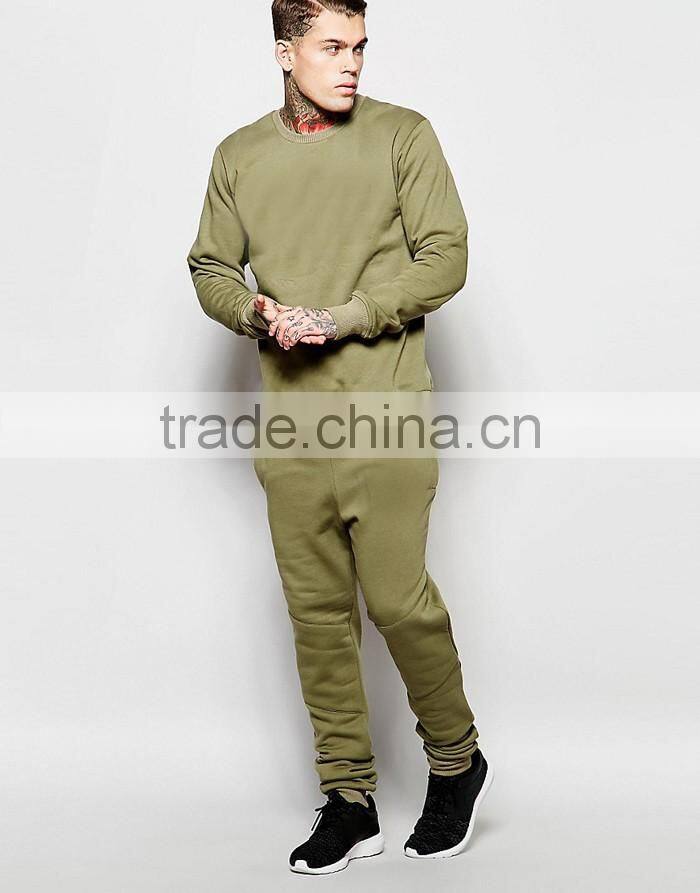 100 percent cotton army green skinny fitness wholesale jogger pants