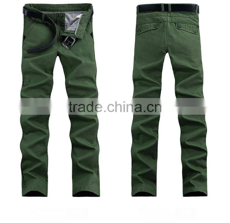 Wholesale 100%Cotton Casual Long Slim Fit Pants For Man