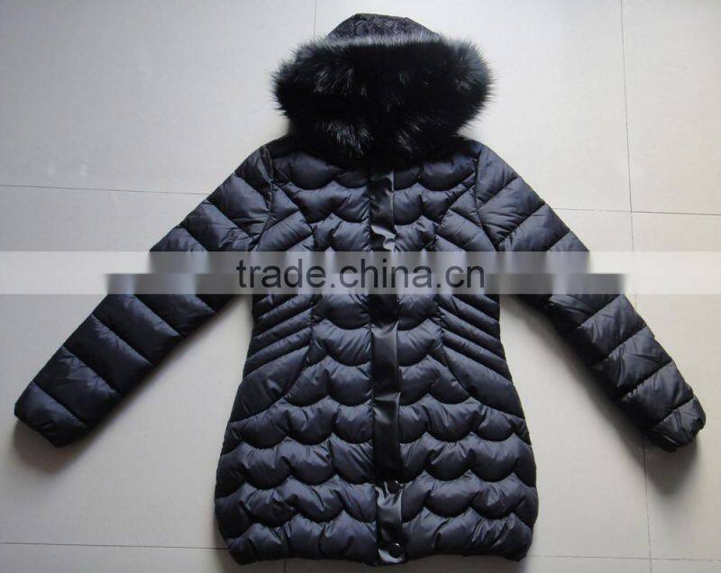 Women 100% Polyester Padding Winter Long Jacket
