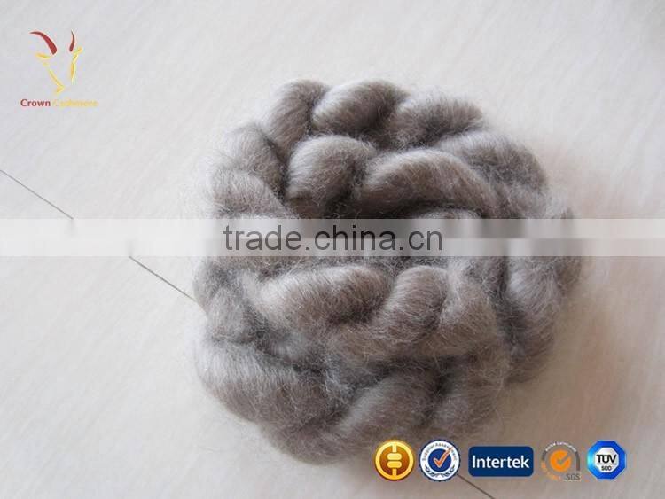 100% Pure White/LT Grey/Brown Dehaired Cashmere Tops 100% cashmere fabric