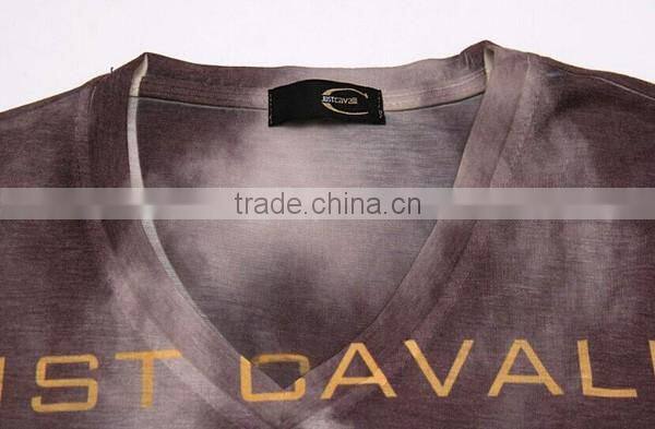 V Neck 3D Printed T-Shirt Men Brand Cotton Mens T Shirts Fashion 2016 Tops Teen Men's Clothing