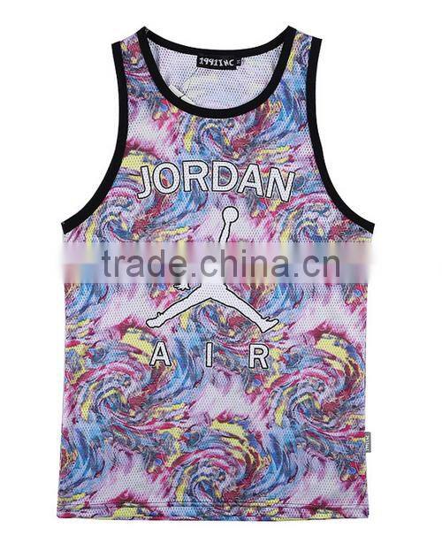 Custom Sublimation Polyester 3D Printing Promotion Sport Men Tank Top