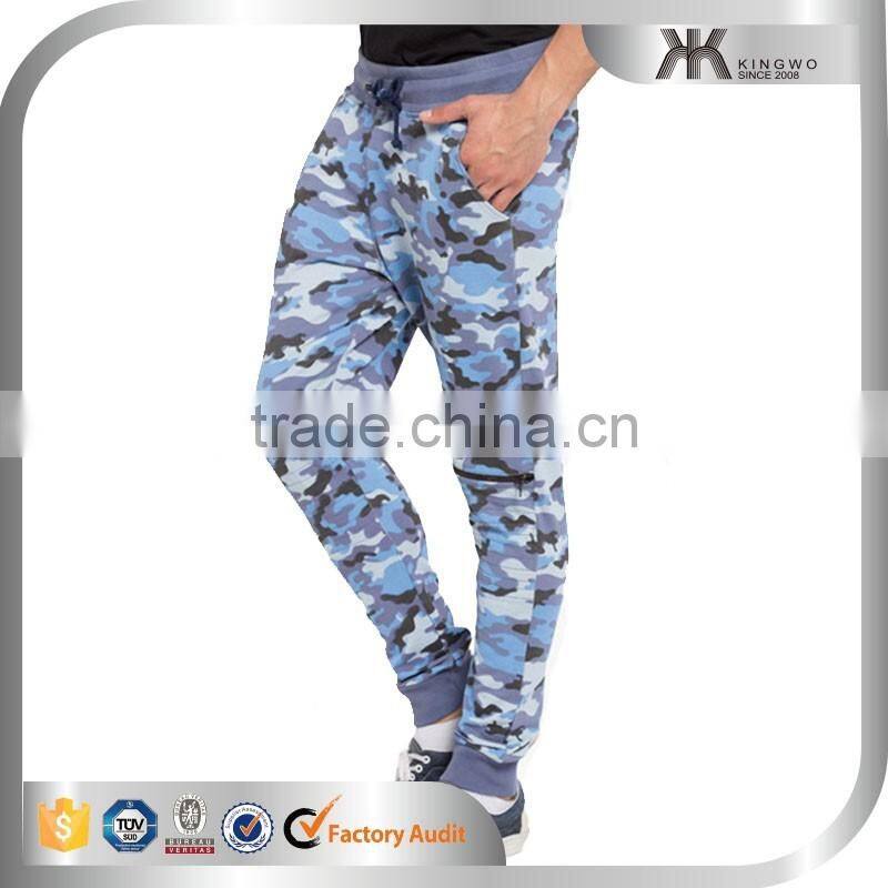 Men Camo Track Pants, Men Camouflage 100%Cotton Fabric Trousers, Men Jogger Pants