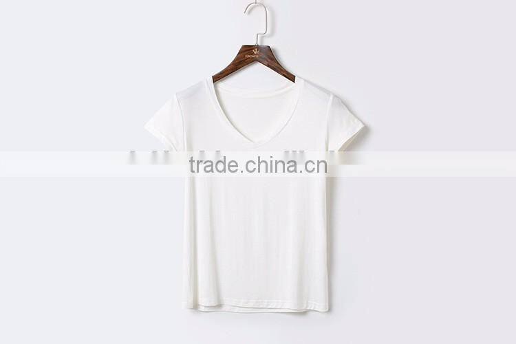 high quality promotional custom design short sleeve cheap plain blank t-shirt women
