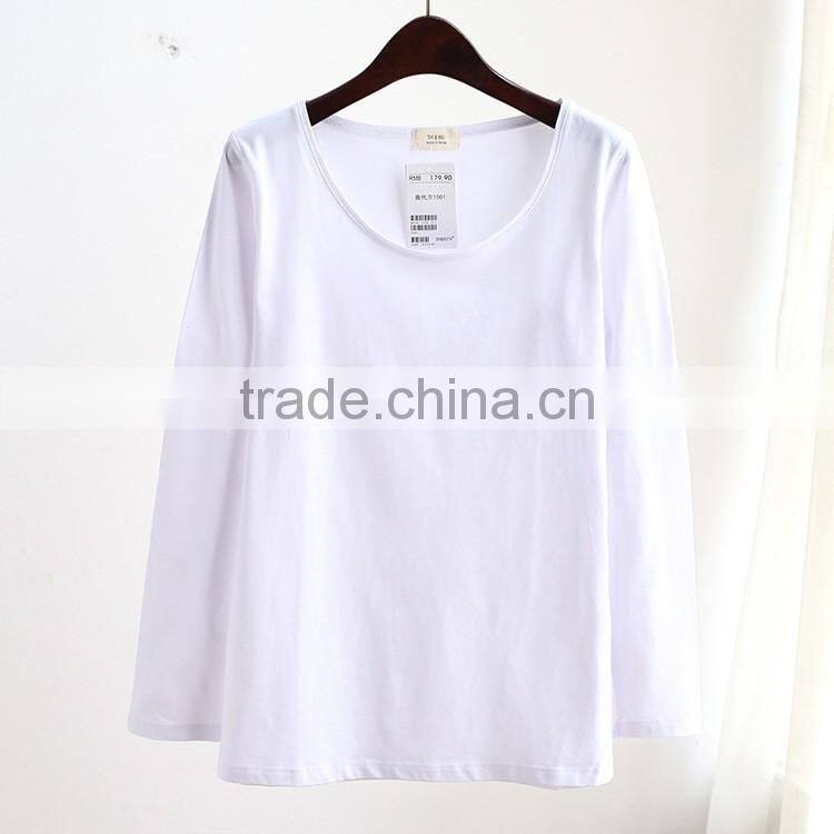 made in china! custom made ladies elastic bottom shirt ,women base shirt
