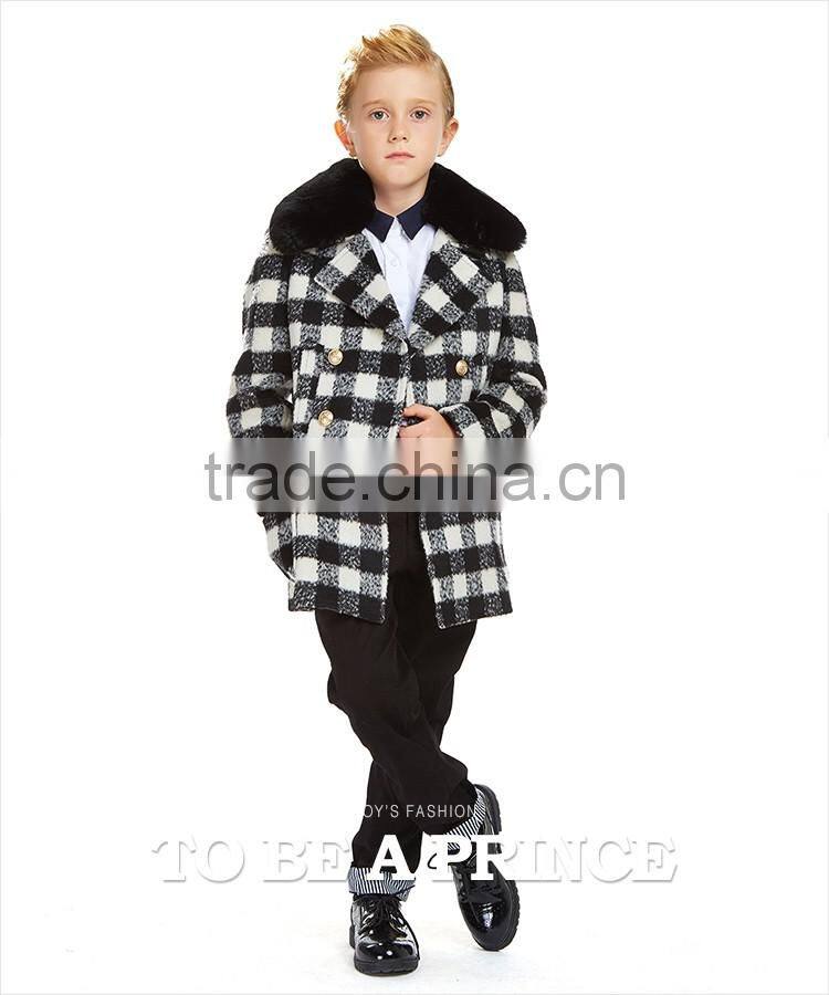 ELPA latest design wool coat long warm overcoat winter kids coat