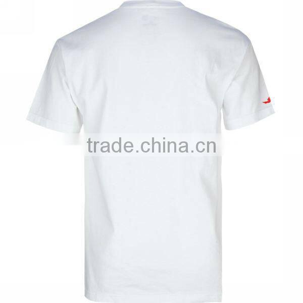 Customed design white sport print t shirt