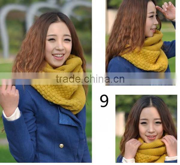 New arrival different color choice fashion design high quality acrylics material solid infinity hijab scarf for ladies