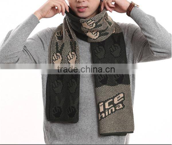 1 pc hot sale factory price length 180 cm and width 30 cm warm winter men kintted scarves
