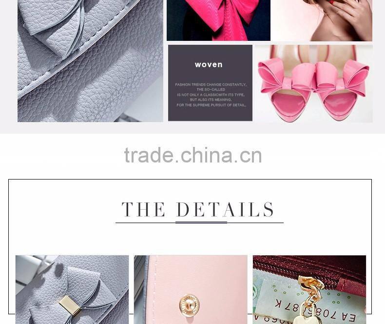 Wholesale Cheap Price Fashion Women Beauty Money Clip Bowknot Wallet &Purse