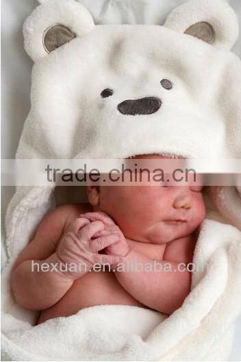 Many designs stocked or OEM Baby bath towel/ newborn animal model towel