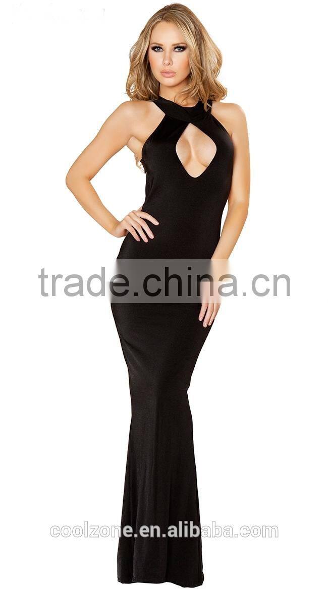 Elegant Floor Length Cut Out Latest Gown Designs Women Evening Gown