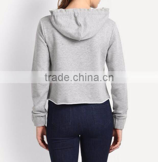 Wholesale cropped plain custom hoodies