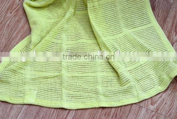 2016 comfortable 100% cotton weave baby blanket infant blanket