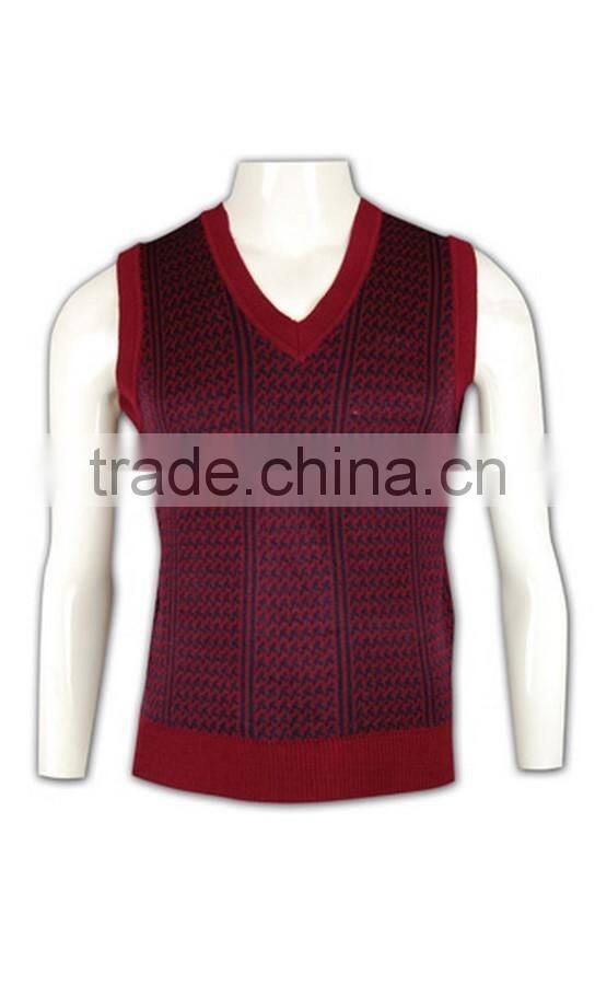 ISO9001/BSCI Manufature good quality blank unisex v-neck cardigan vest