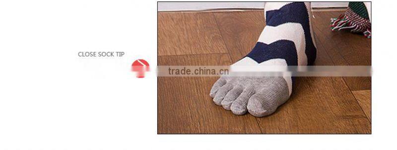 Men's cotton five fingers toe socks