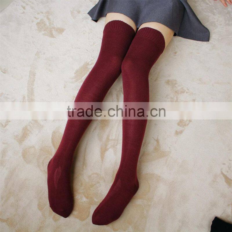 Sexy Women Girl Thigh High Stockings,8 Colors Cute Long Cotton Warm Over The Knee Socks,Fashion Knee High Socks