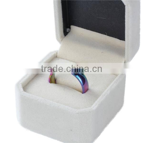 Stainless Steel Unadjustable Rings Multicolor