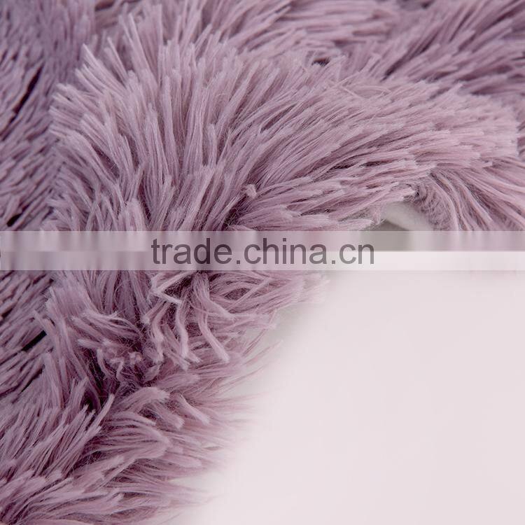 fashion pattern pv long pile fake fur throw micromink blanket