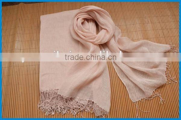 Men and women's fashion linen scarf factory china