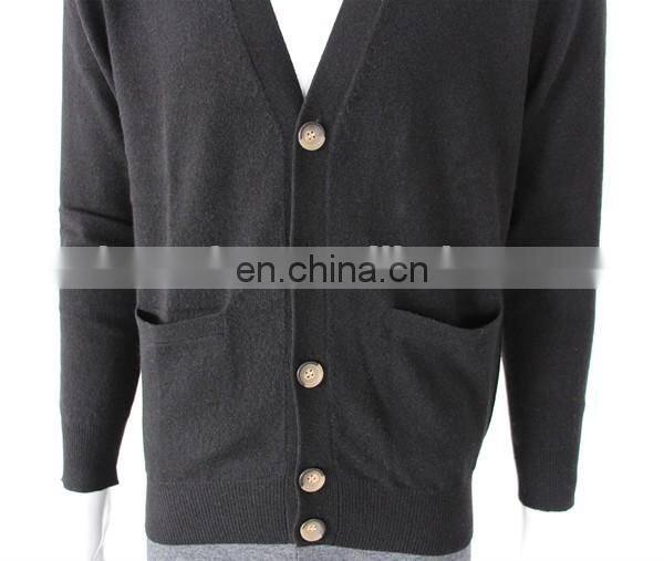 China factory directly supply sport style solide color cashmere cardigans for men