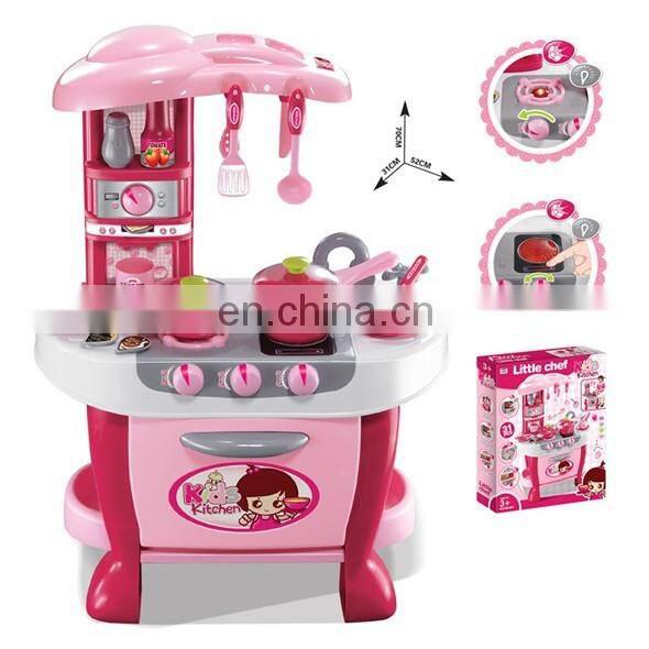 New girl toy induction cookware christmas gift set kitchen table