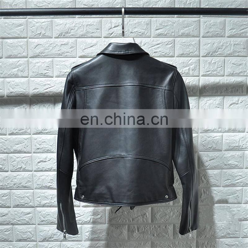 Wholesale Real Leather Jacket High End Fashion Women Harley Leather Jacket Italy Leather Jackets