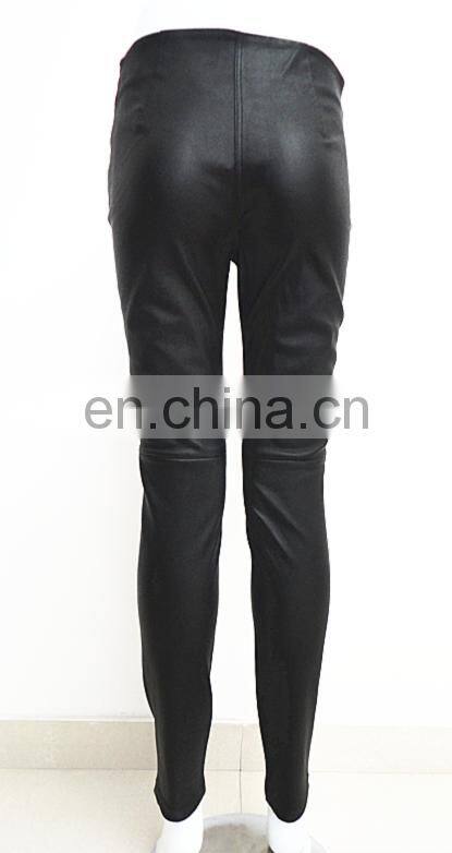 wholesale stretch leather legging stretch pants for women