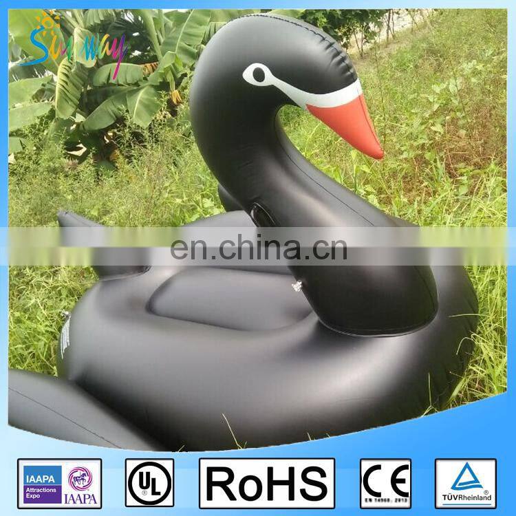 Swimming Pool toy Mattress Inflatable Black Swan Pool Float