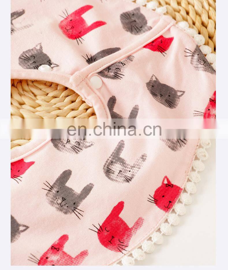 Wholesale fashion baby bib cotton soft waterproof baby bib for drooling