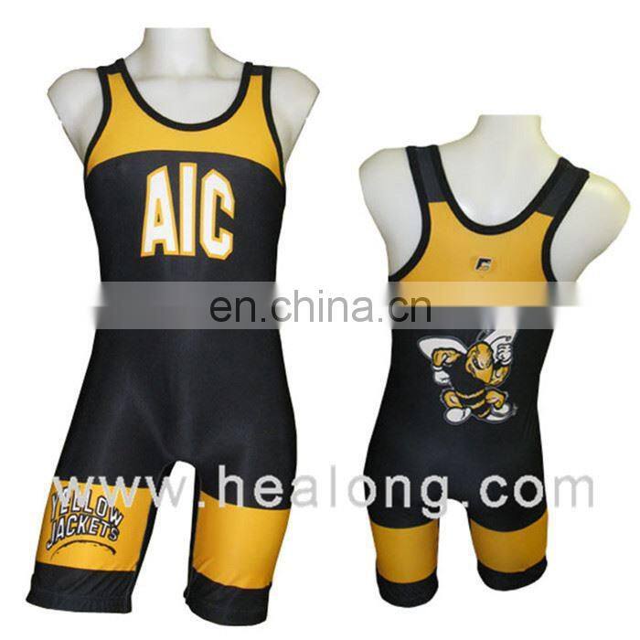 Healong Dye-Sublimation Printing 2014 Wrestling Jersey No Name