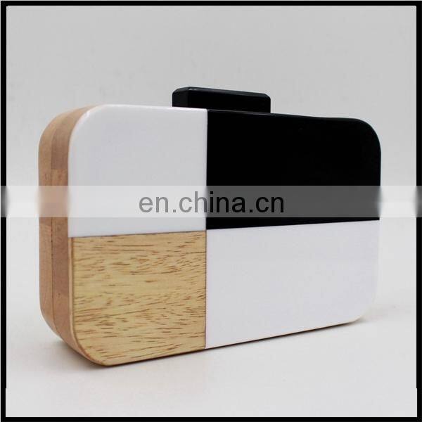 Trendy Mixed color Clutch Bag Fashion Box Clear Acrylic Evening Bag