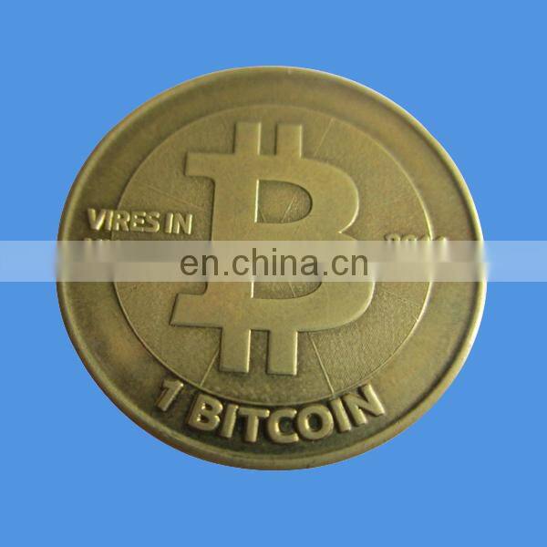 custom made brass bit coin