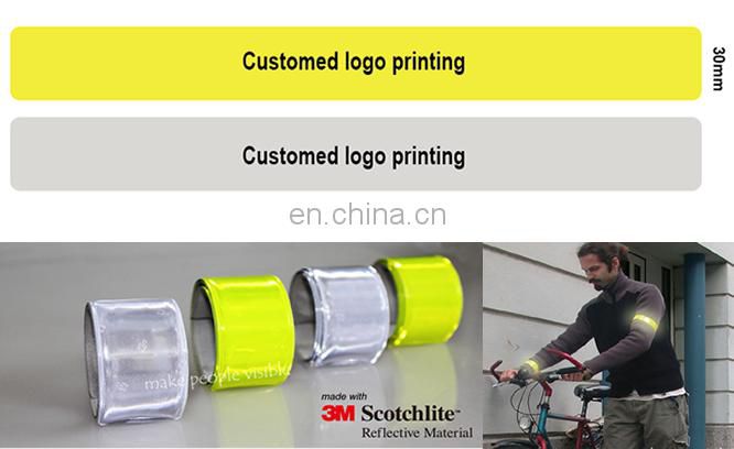 Shaped Reflective Snap Band, Reflective Slap Wrap CE EN13356