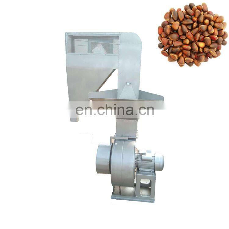 Stainless steel pine nuts empty shell remover cedar nut wind screening machine