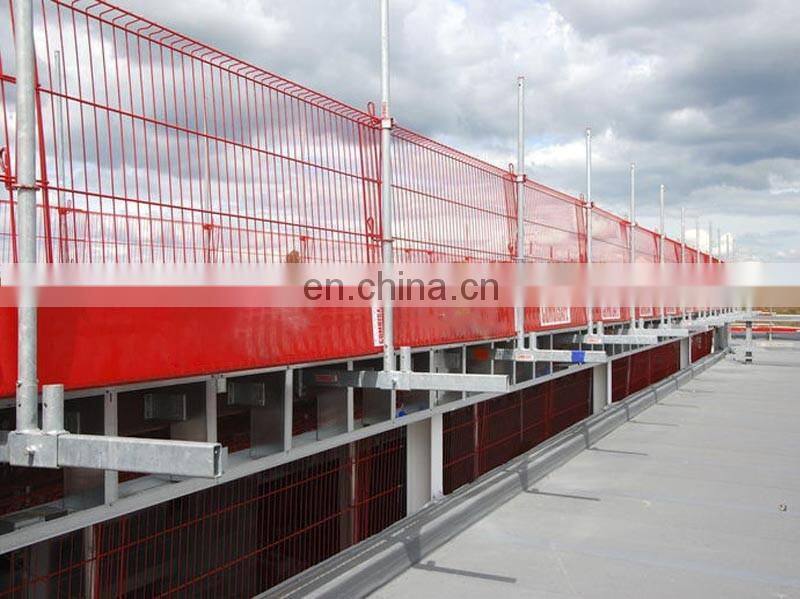 High security construction barrier powder coated fall prevention steel mesh edge protection barrier