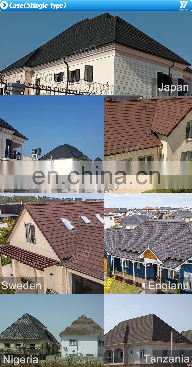 Roofing manufacturer stone coated metal roofing tile Sand coated metal roof tile price
