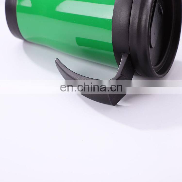 Custom Double Wall 420ml Plastic Reusable Coffee Cups Travel With Lid