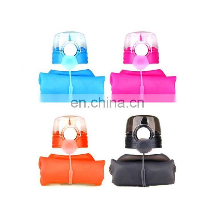 Customized 100% Leak Proof Foldable Water Bottle Silicone