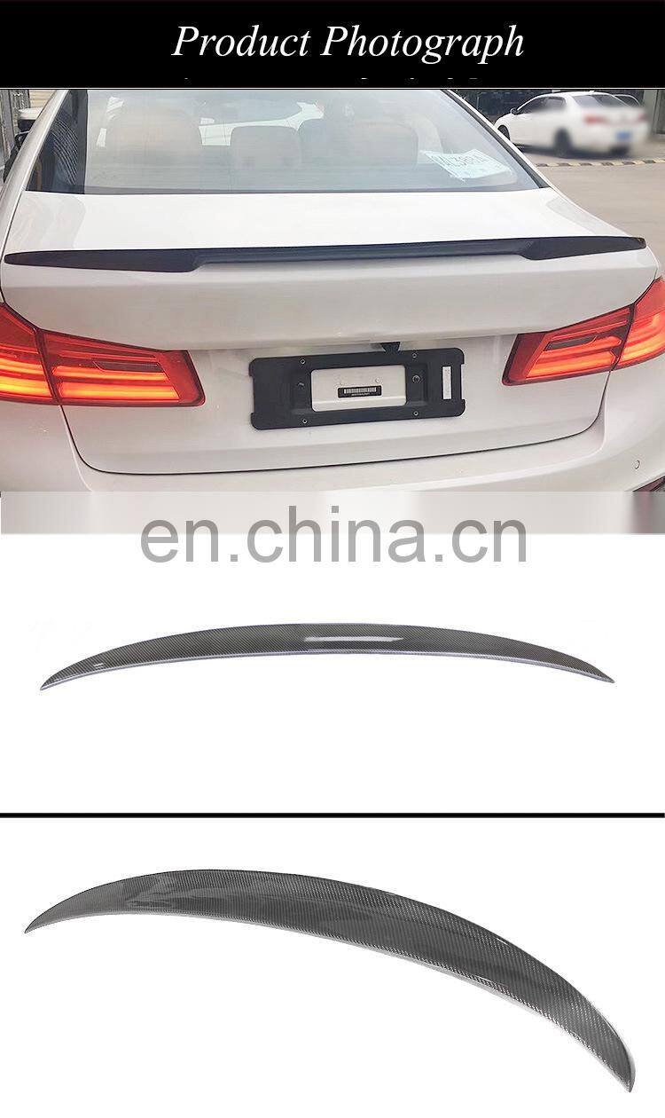 Runde G30 G38 P Style Auto Accessories Carbon Fiber Rear Spoiler Wing for 2018-2020 BMW 5 Series G30 G38 Spoiler