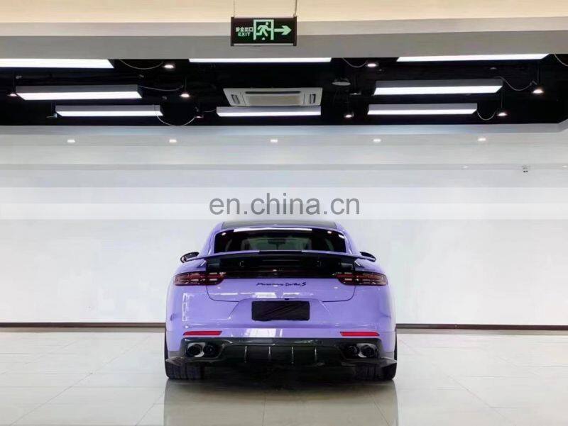 Runde Half Carbon Material For Porsche Panamera 971 Modify Turbo Style Front Bumper Front Lip Rear Lip Side Skirts Body Kit