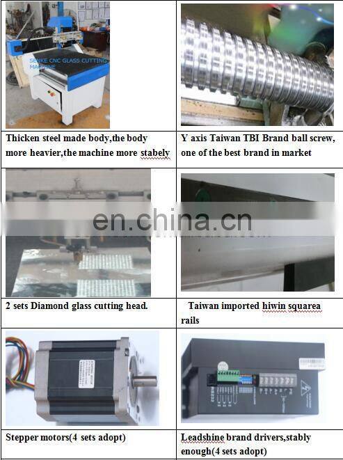 SKQ-3636 one head cut 2mm& 3mm glass stained glass cnc machine