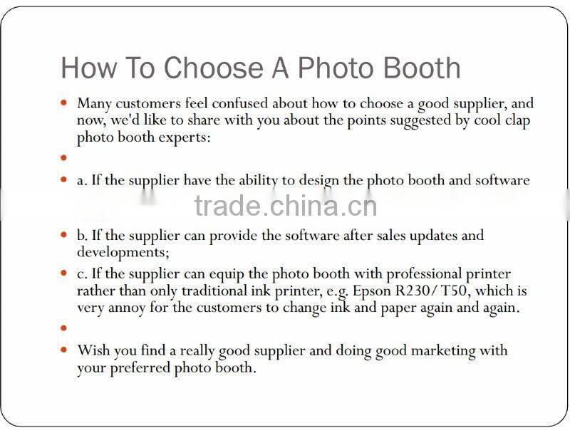 Funny Photo Cool Clap Portable Booth Kiosk Design