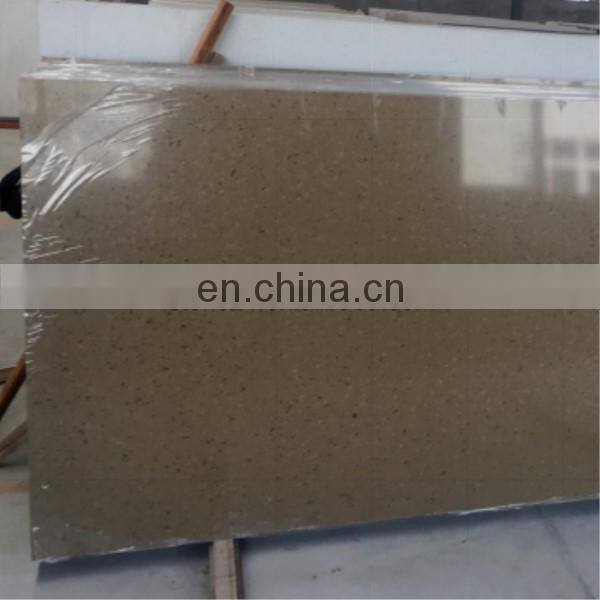 Factory wholesale customized artificial  brown quartz countertops slabs
