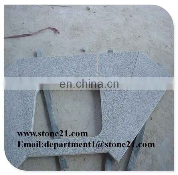 Granite prefab double sink vanity top