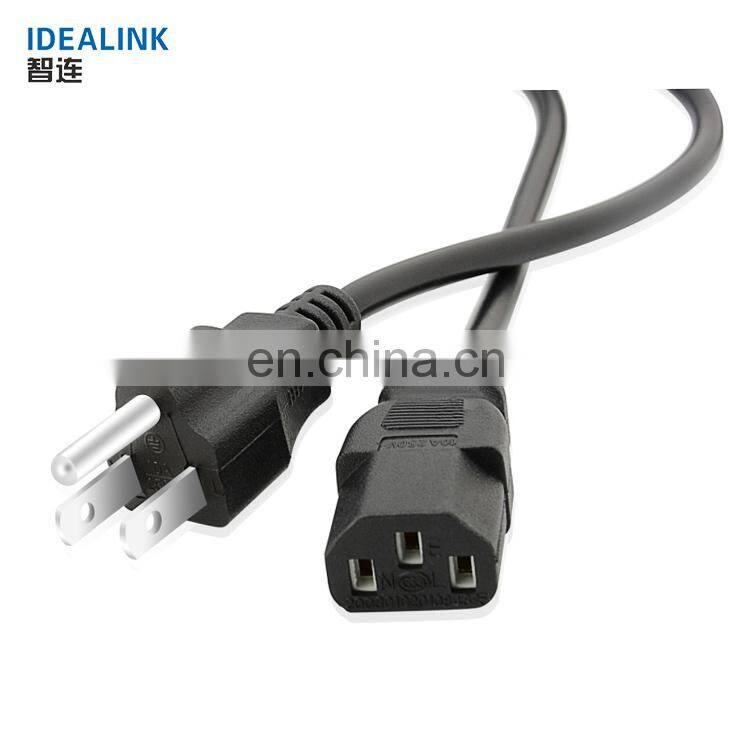 Customizable Pvc Jacket 3 Pin Laptop Ac Power Cords Cable